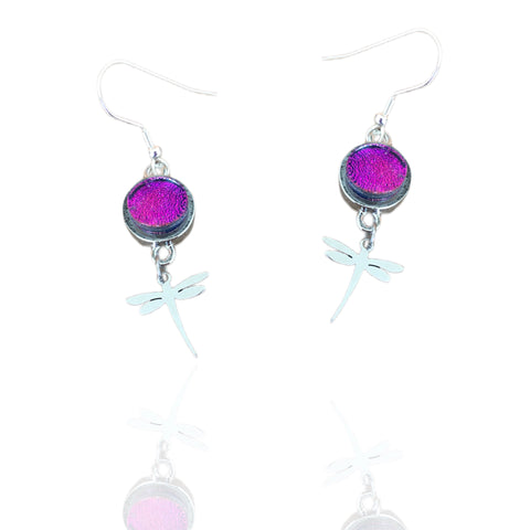 Dragonfly Earrings- Purple