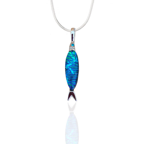 Minnow Pendant-Teal