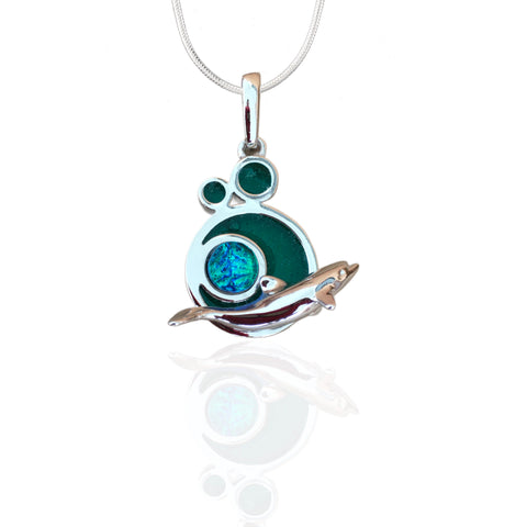 Dolphin Pendant-Teal