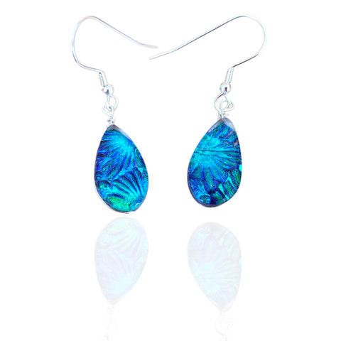 Drop Earrings-Teal