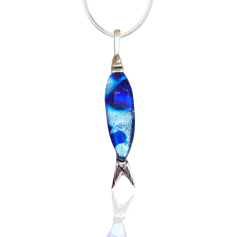 Sardine Pendant- Cobalt Splatter