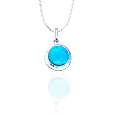 Dot Pendant- Turquoise Blue