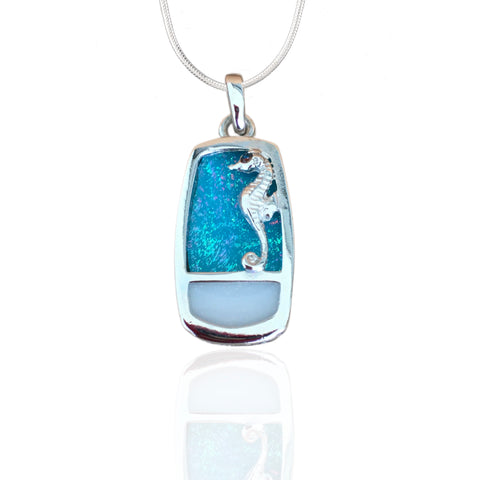 Seahorse Pendant-Turquoise Blue