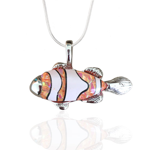 Clownfish Pendant- Coral