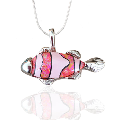 Clownfish Pendant- Fuschia Orangy