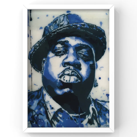 Pop Art Glass Portrait. Biggie Smalls